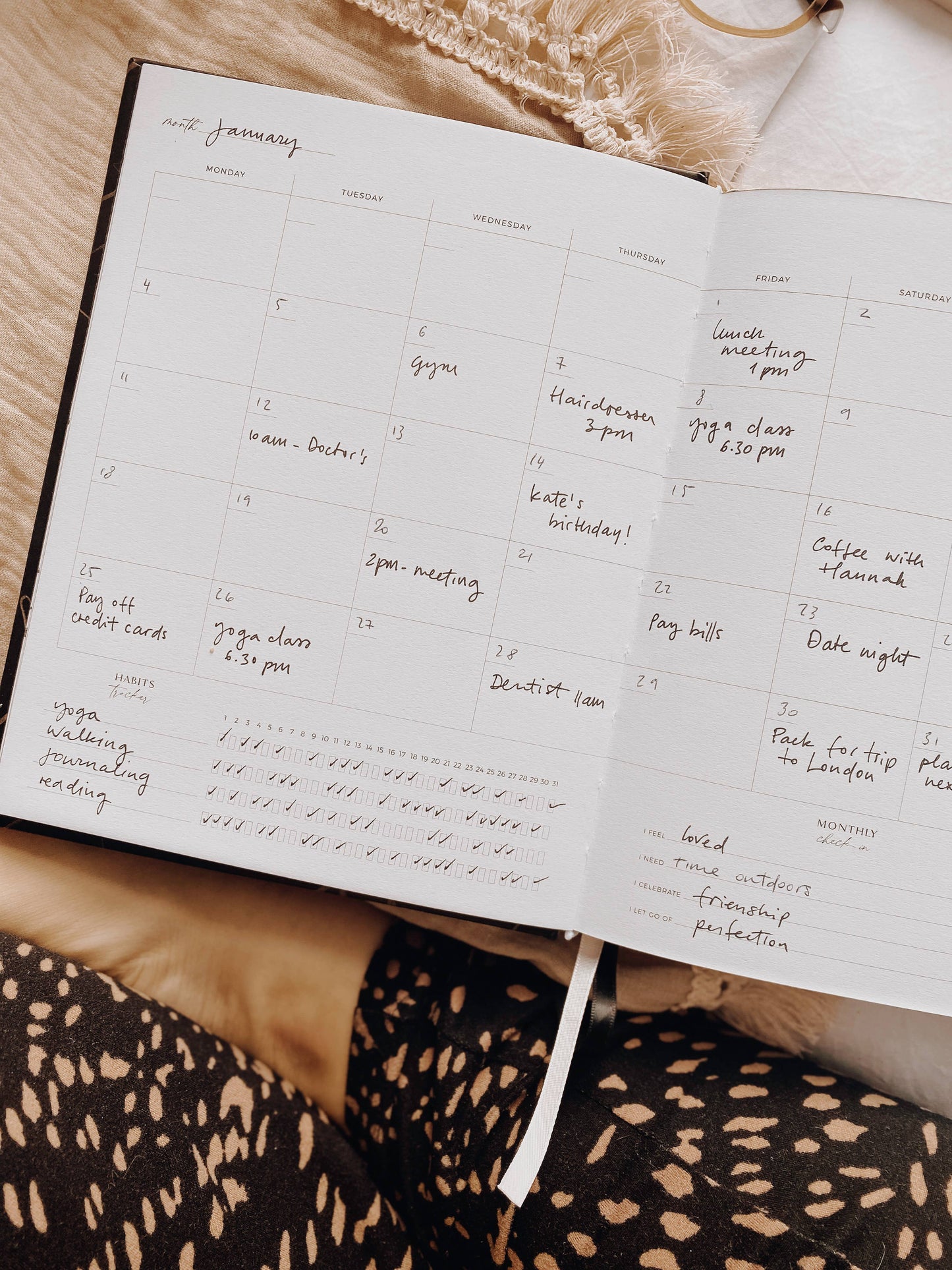 Body + Soul Journal (Solstice) gift for her, undated planner