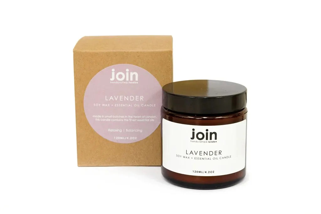 Lavender - Luxury Scented Soy Wax + Essential Oil Candle 120ml