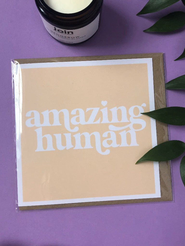 An 'amazing human' greeting card for cancer
