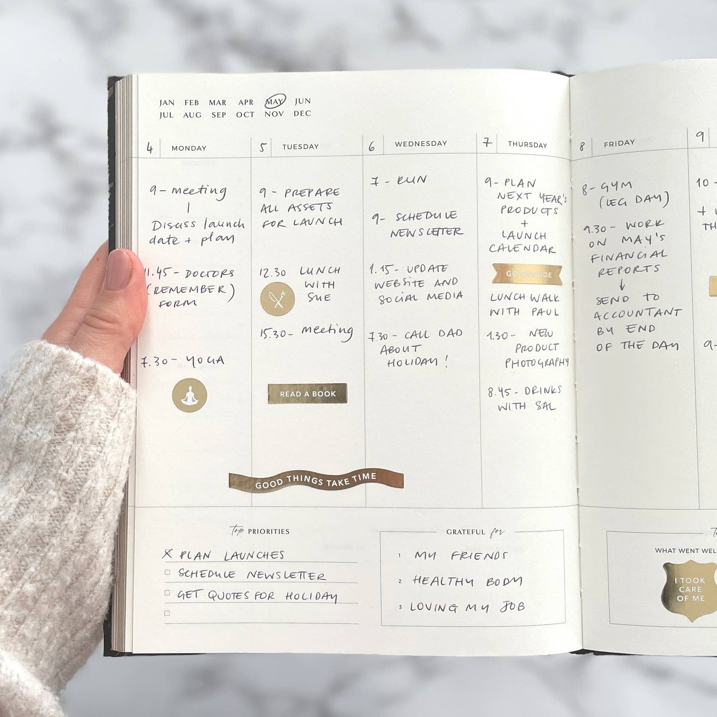 Body + Soul Journal (Solstice) gift for her, undated planner